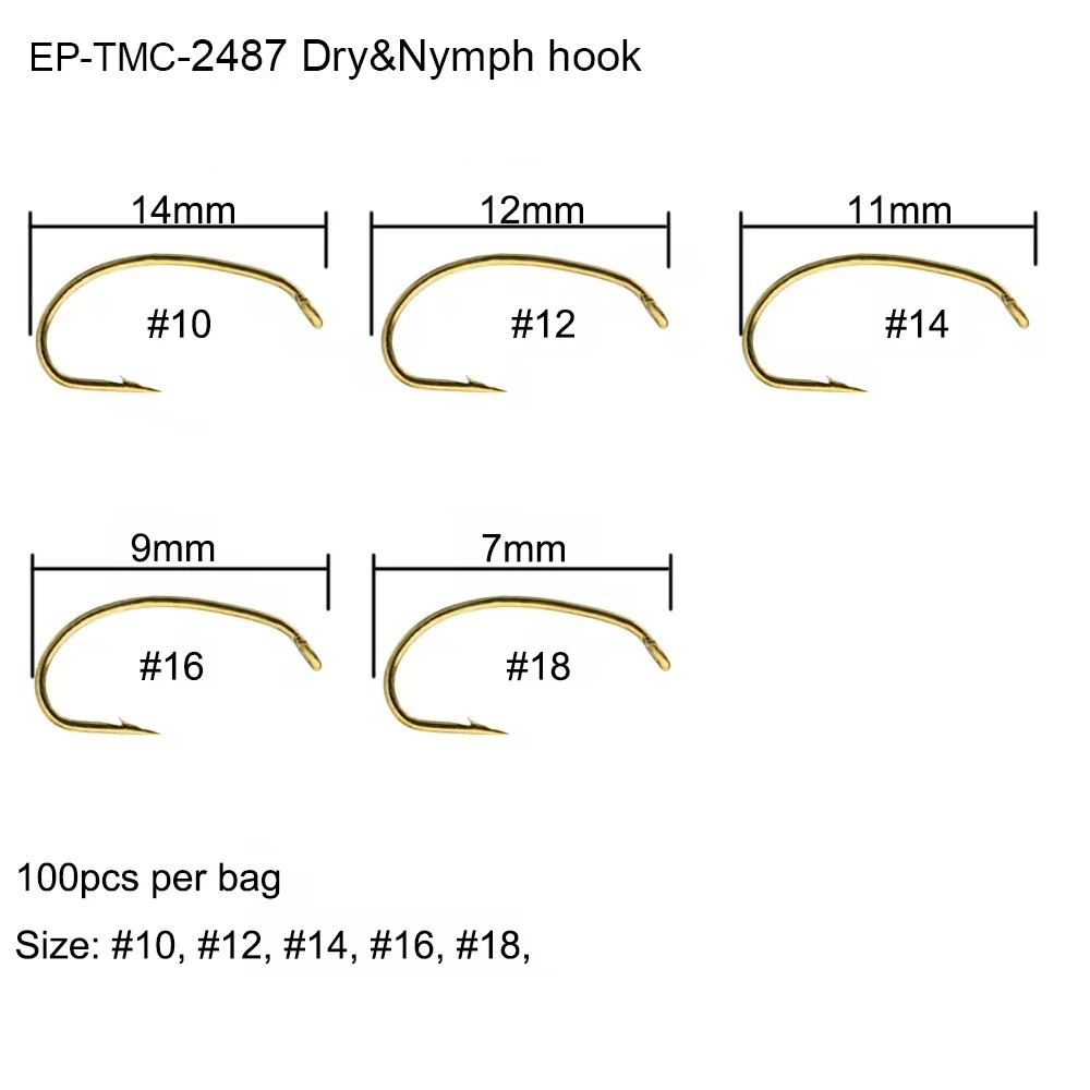 خطاف صيد ذبابي من نوع EP-TMC24 - مراجعة Fishing Hook Barbless وسعره